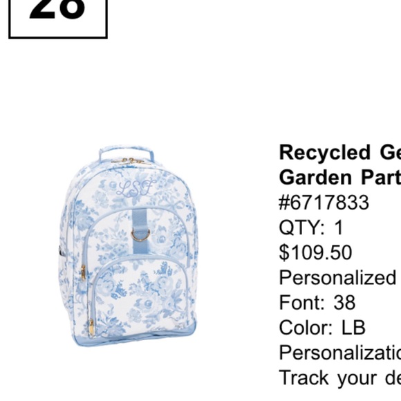 Floral Blue Backpack - Picture 7 of 8